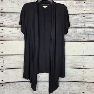 Maurices Black Open Front Cardigan Short Sleeve Medium